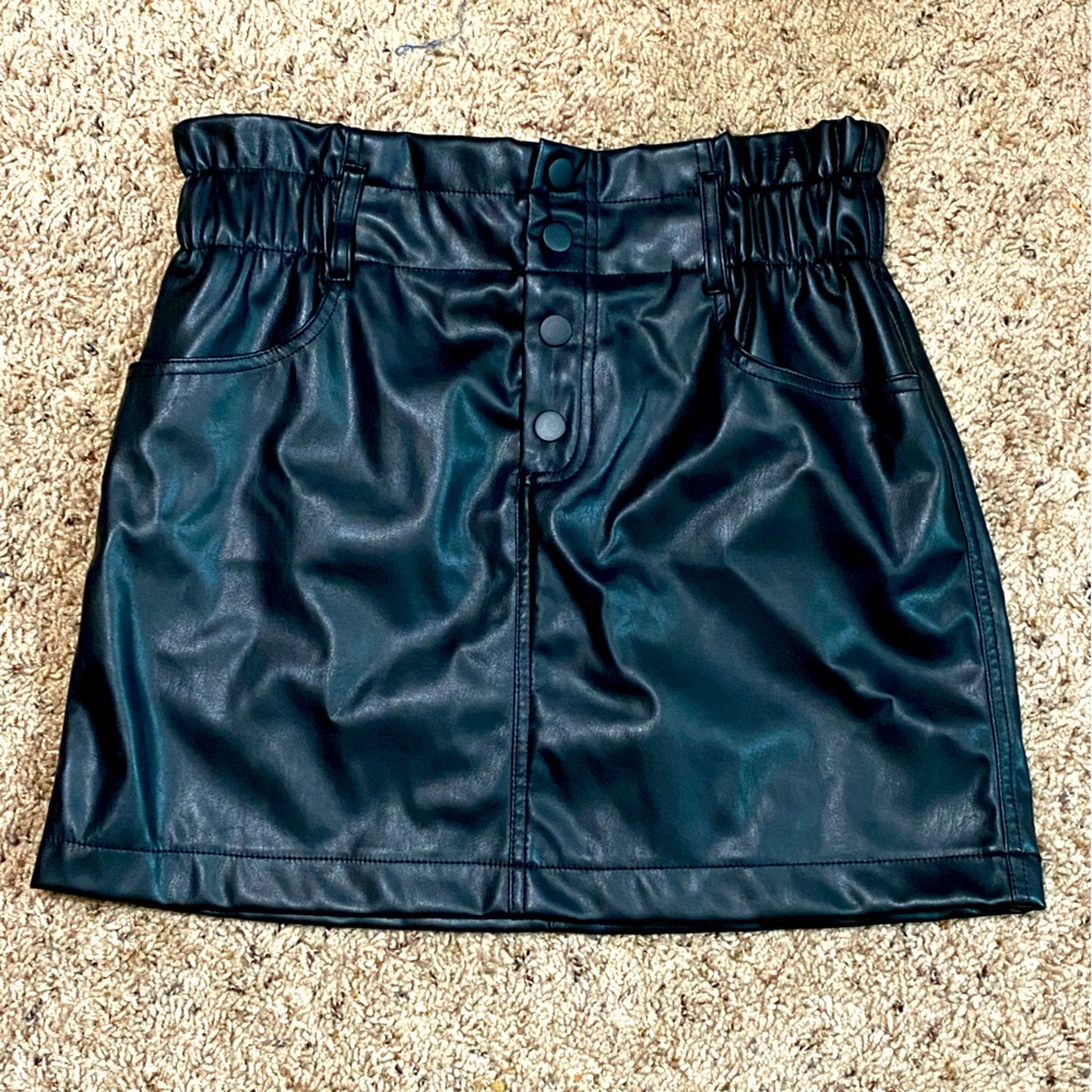Faux Leather Mini Skirt